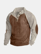 Men's Colorblock Raglan Corduroy Pullover ElevenOasis