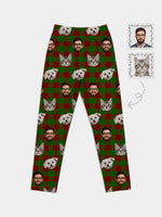 Custom Face Pajama Set - Christmas Plaid (Red & Green) Eleven Oasis