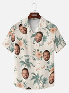 Men's Custom Face "Best Dad" Hawaiian Short Sleeve Shirt Eleven Oasis