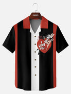 Tall Men's Vintage Valentine Pinup Short Sleeve Shirt Eleven Oasis