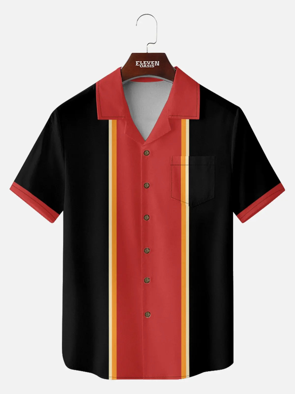 Men's Custom Strike Zone Bowling Short Sleeve Shirt Eleven Oasis