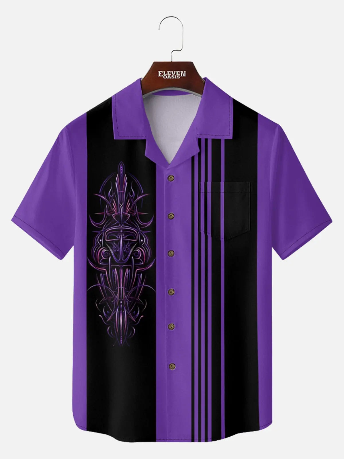 Men's Lowrider Pinstripe Short Sleeve Shirt Eleven Oasis