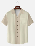 Men's Retro Tonal Panel Short Sleeve Shirt Eleven Oasis