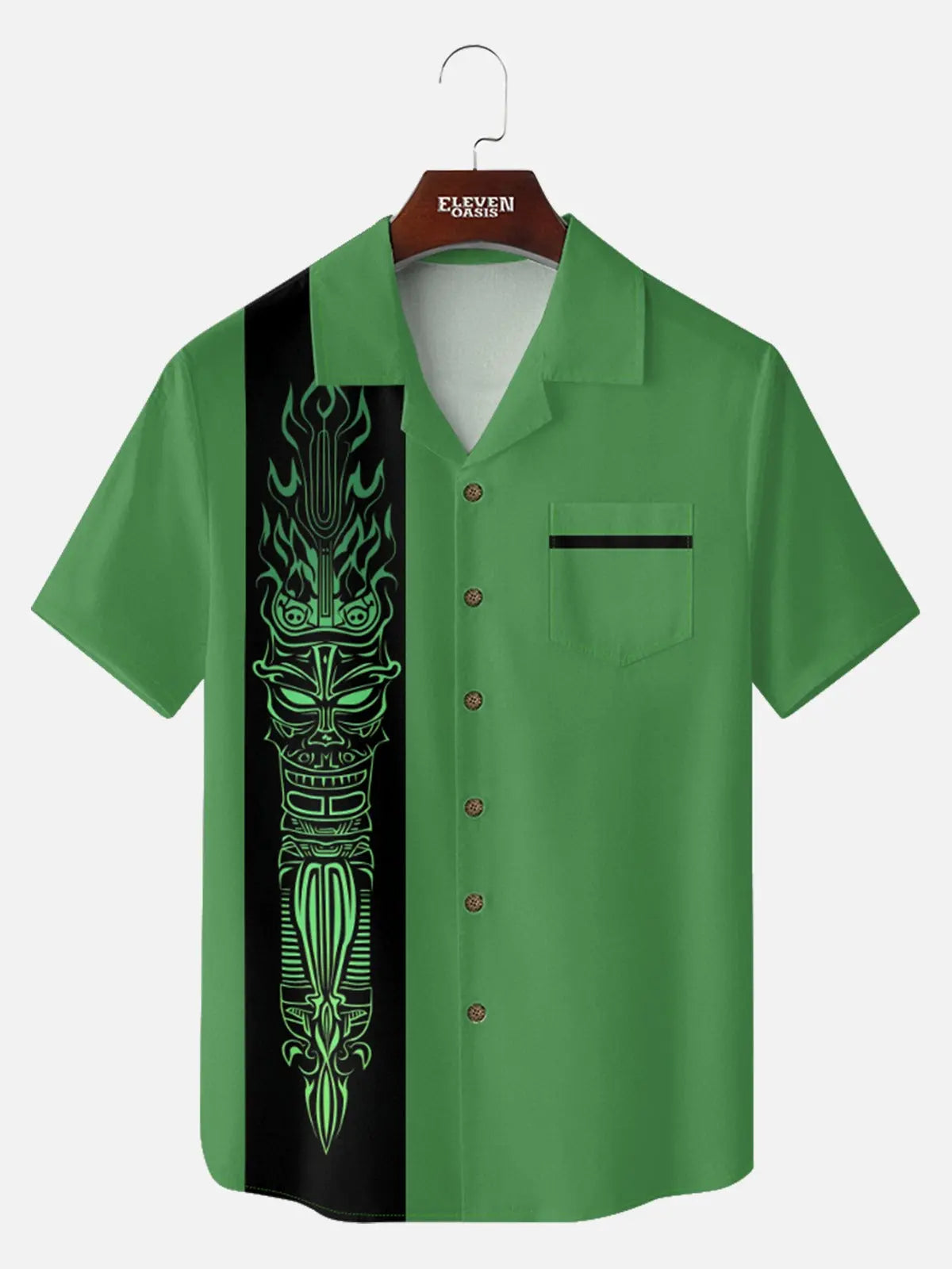 Tall Men's Tiki Garage Short Sleeve Shirt Eleven Oasis