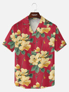 Men's Retro Tropical Floral Short Sleeve Shirt Eleven Oasis