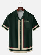 Men's Classic Contrast Trim Customizable Short Sleeve Shirt ElevenOasis