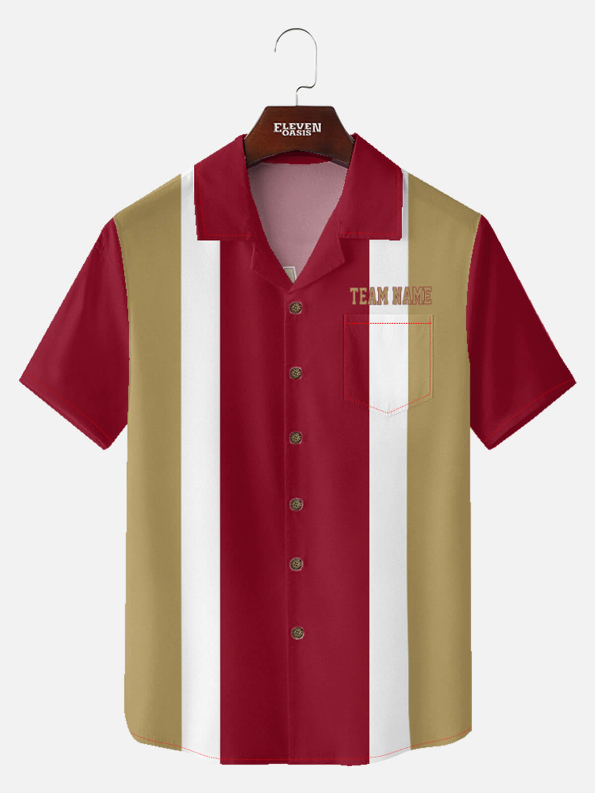 Men's Custom Bay Area Football Bowling Short Sleeve Shirt ElevenOasis