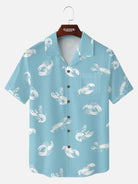 Men's Lobster Pin-Up Short Sleeve Shirt ElevenOasis