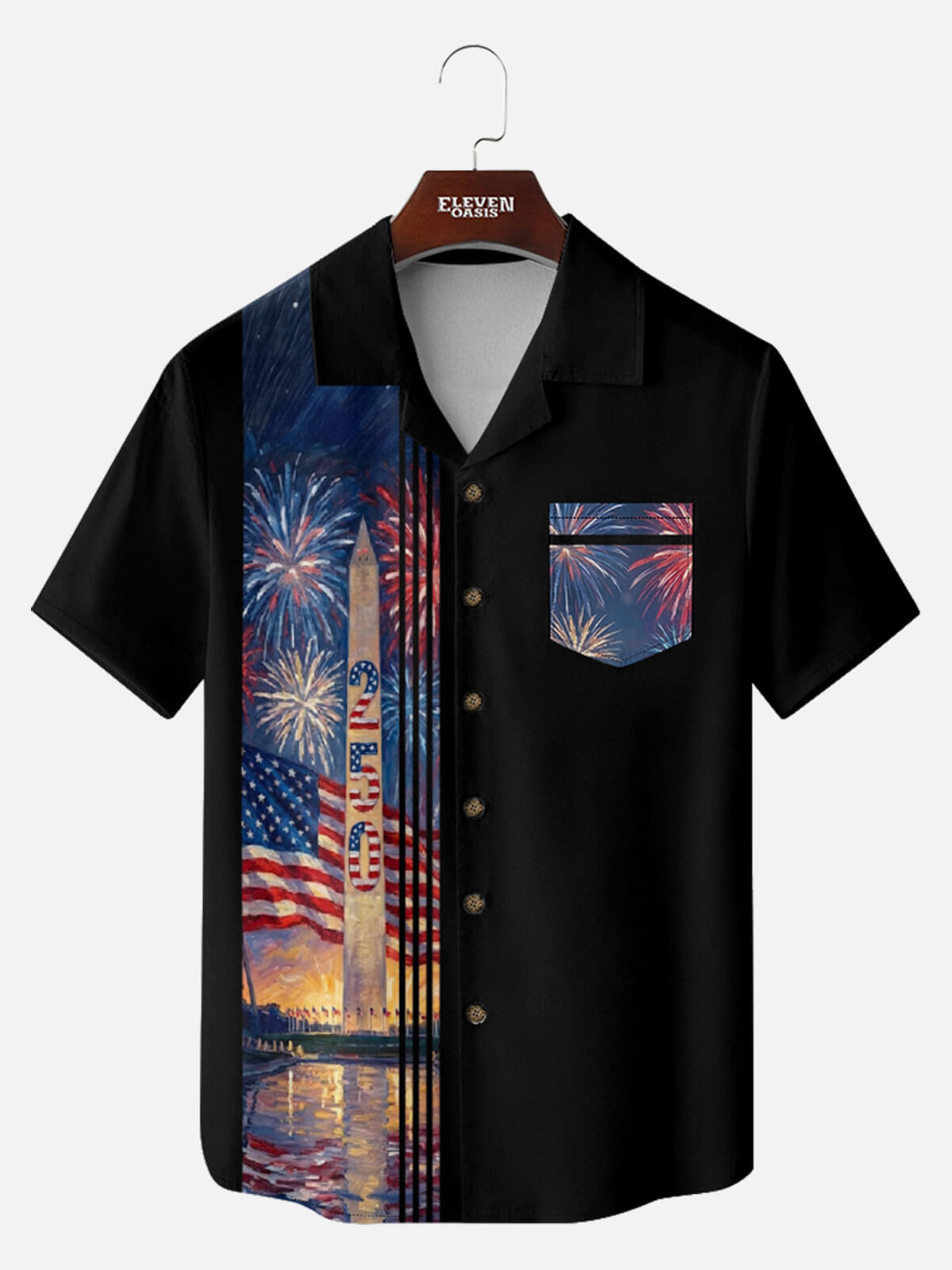 Men's American 250 Celebration Short Sleeve Shirt Eleven Oasis
