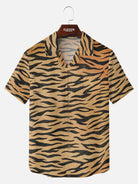Men's Tiger Print Short Sleeve Shirt Eleven Oasis