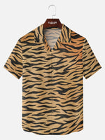 Men's Tiger Print Short Sleeve Shirt Eleven Oasis