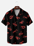 Men's Lobster Pin-Up Short Sleeve Shirt ElevenOasis