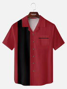 Men's Color Block Panel Short Sleeve Shirt ElevenOasis
