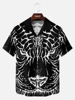 Tall Men's Abstract Tiger & Web Graphic Short Sleeve Shirt Eleven Oasis