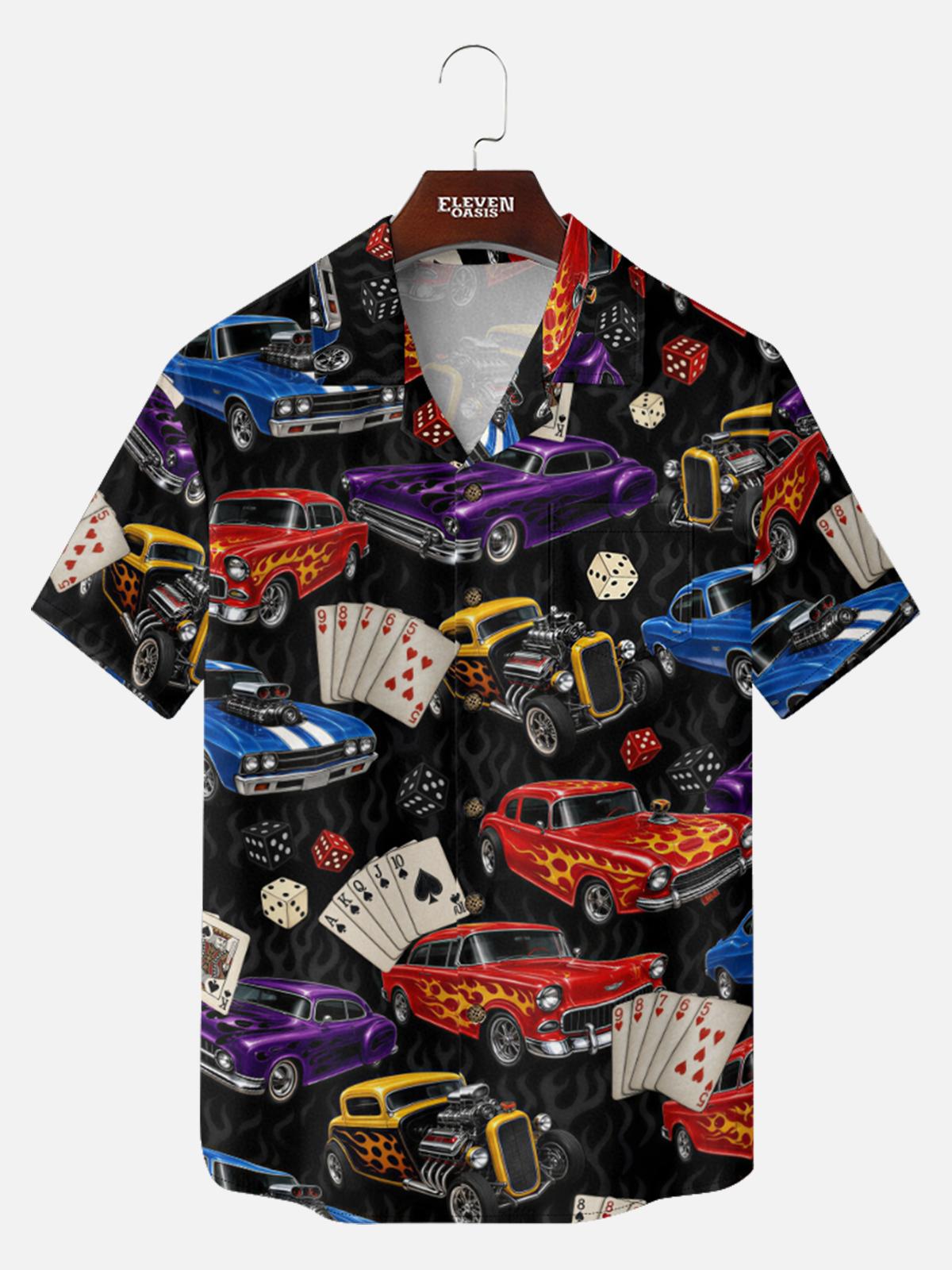 Tall Men's Lucky Streak Hot Rod Short Sleeve Shirt Eleven Oasis