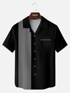 Men's Color Block Panel Short Sleeve Shirt ElevenOasis