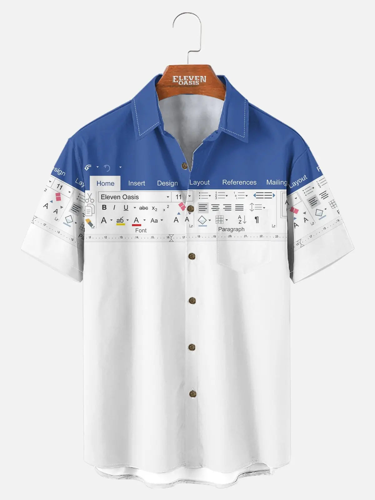 Men's Office Humor Excel Spreadsheet Short Sleeve Shirt ElevenOasis