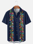 Men's Floral Panel Fiesta Short Sleeve Shirt ElevenOasis