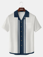 Men's Vintage Lane Striped Short Sleeve Shirt Eleven Oasis