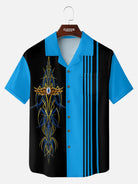 Tall Men's Flying Eye Pinstripe Short Sleeve Shirt Eleven Oasis