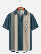 Men's Mid-Century Geometric Short Sleeve Shirt ElevenOasis