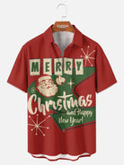 Men's Mid-Century Modern Santa Holiday Short Sleeve Shirt?