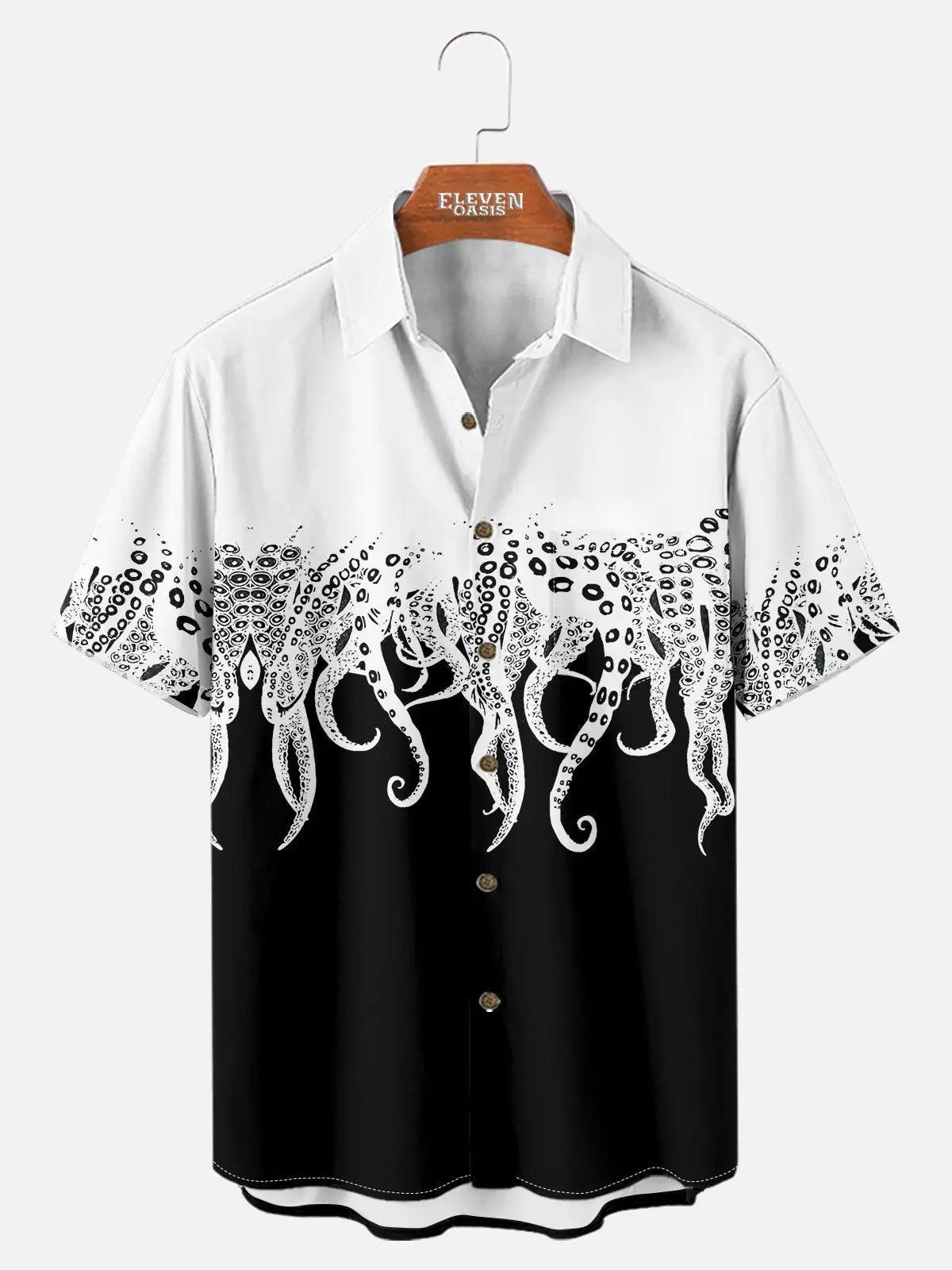 Men's Cthulhu Octopus Pattern Short Sleeve Shirt?