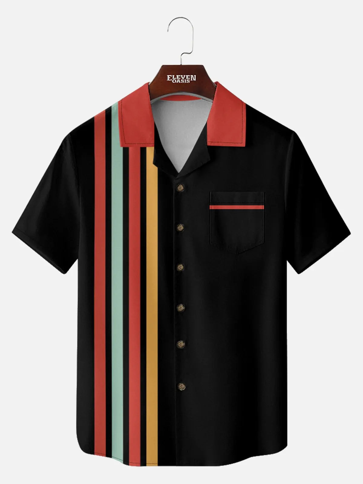 Tall Men's Retro Resort Stripe Short Sleeve Shirt?
