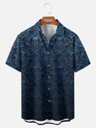 Tall Men's Gothic Skull Pattern Short Sleeve Shirt?