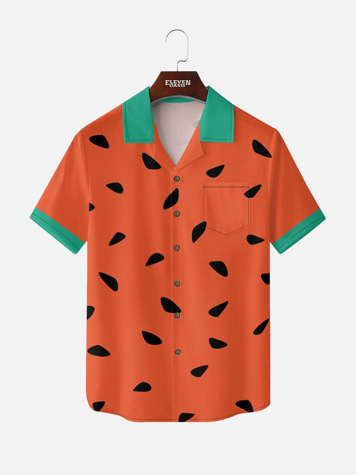 Tall Men's Stone Age Caveman Fred Short Sleeve Shirt Eleven Oasis