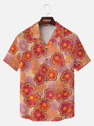 Men's Retro Groovy Floral Short Sleeve Shirt Eleven Oasis