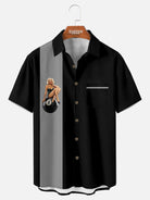Men's Pin-Up Eight Ball Bowling Short Sleeve Shirt?
