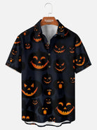Men's Jack-O'-Lantern Smile Short Sleeve Shirt?