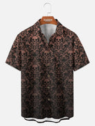 Tall Men's Gothic Skull Pattern Short Sleeve Shirt?