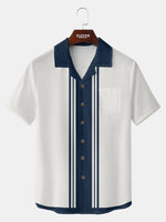 Tall Men's Vintage Lane Striped Short Sleeve Shirt Eleven Oasis