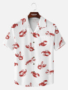 Men's Lobster Pin-Up Short Sleeve Shirt ElevenOasis