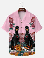 Men's Guardian Dog Floral Short Sleeve Shirt Eleven Oasis