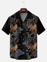 Men's Japanese Tiger & Dragon Nightfall Short Sleeve Shirt Eleven Oasis