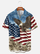 Men's Stars Stripes Founding Fathers Short Sleeve Shirt?