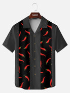 Men's Chili Pepper Bowling Short Sleeve Shirt ElevenOasis