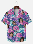 Tall Men's Custom Mom Photo Print Short Sleeve Shirt Eleven Oasis