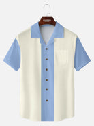 Men's Retro Tonal Panel Short Sleeve Shirt Eleven Oasis