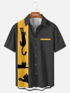 Tall Men's Cats Bowling Short Sleeve Shirt Eleven Oasis