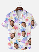 Men's Custom Face "I Love Dad" Hawaiian Short Sleeve Shirt Eleven Oasis