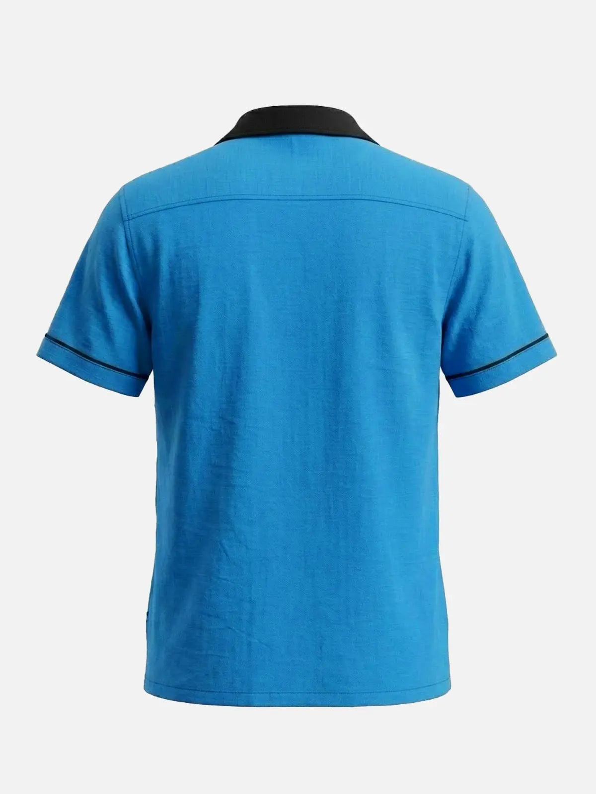 Men's Retro Piped Camp Collar Short Sleeve Shirt Eleven Oasis
