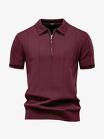 Men's Refined Slim Polo Knit Short Sleeve Shirt Eleven Oasis