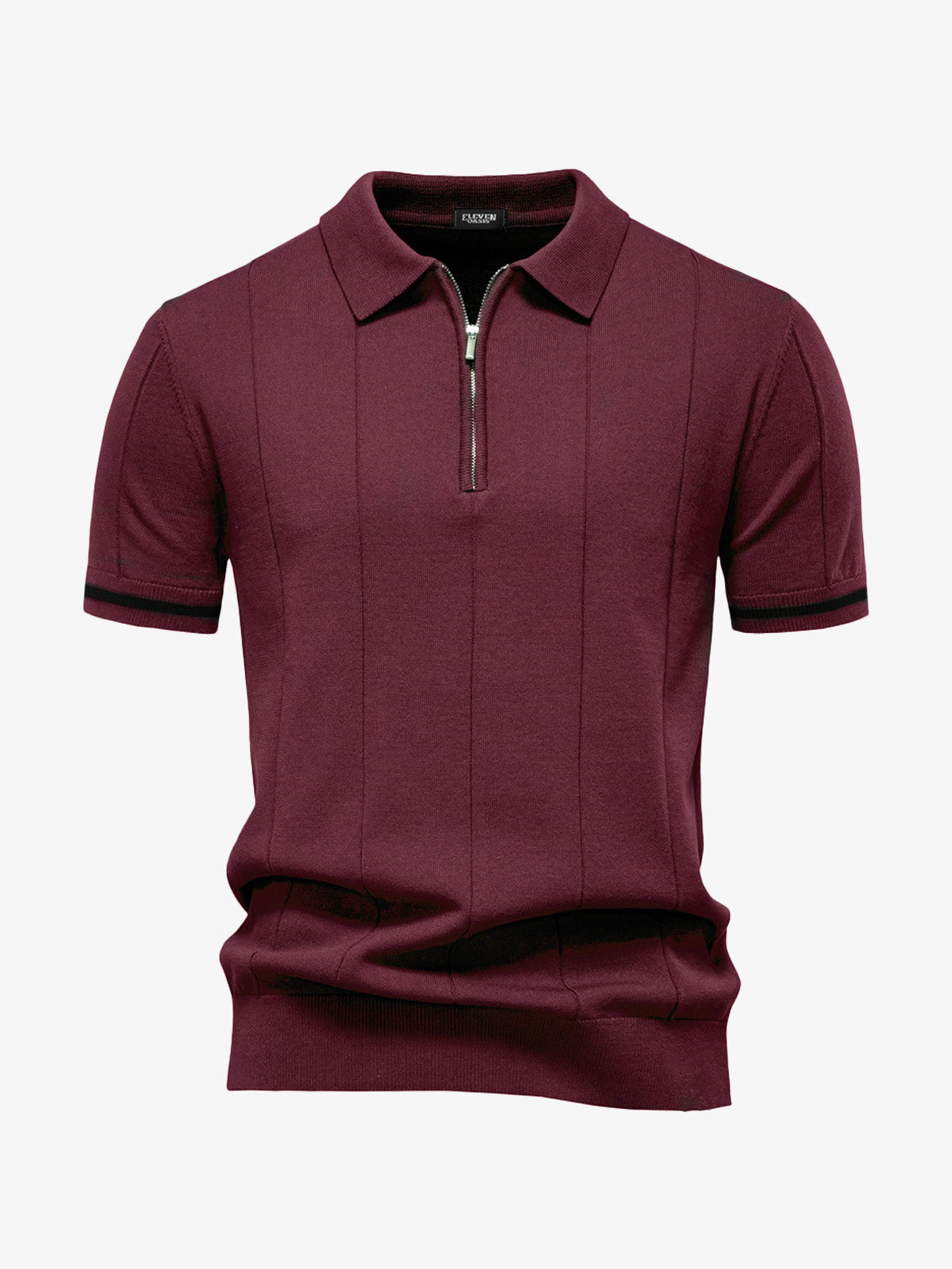 Men's Refined Slim Polo Knit Short Sleeve Shirt Eleven Oasis