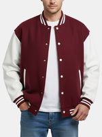 Men's Classic Colorblock Varsity Jacket Eleven Oasis