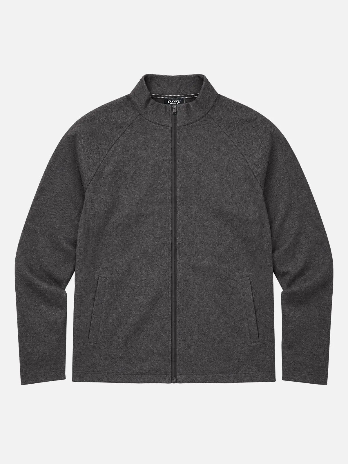 Men's Textured Fleece Regular Fit Full-Zip Jacket