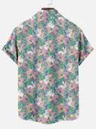 Men's Easter Egg Bunny Pattern Short Sleeve Shirt Summer Everest